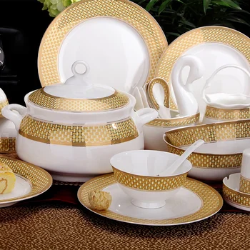 Phnom Penh tableware 60 European high-grade bone china Jingde zhen ceramic dishes set
Phnom Penh tableware 60 European high-grade bone china Jingde zhen ceramic dishes set