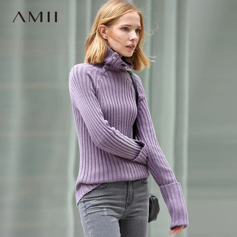 Amii Minimalist Women 2019 Autumn Sweater High Street Chic Office Lady Turtleneck Female Pullovers Sweaters
Amii Minimalist Women 2019 Autumn Sweater High Street Chic Office Lady Turtleneck Female Pullovers Sweaters