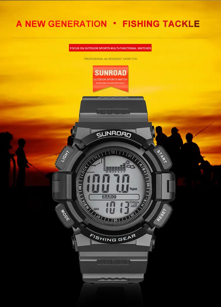 Sunroad fishing barometer watch FR711-FR715 single description photo 02