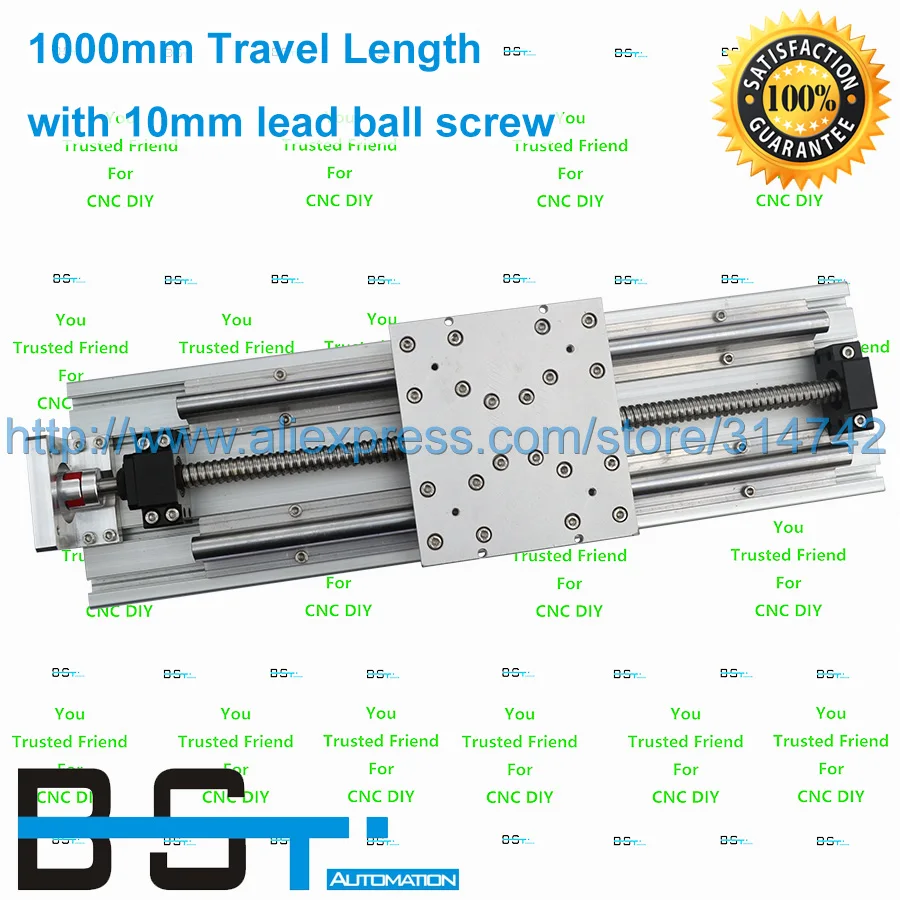 Linear Stage Actuator Stage 1000mm Travel Length Linear Moudle with 1610 Ballscrew for DIY CNC Router X Y Z Axies # BSBK
Linear Stage Actuator Stage 1000mm Travel Length Linear Moudle with 1610 Ballscrew for DIY CNC Router X Y Z Axies # BSBK