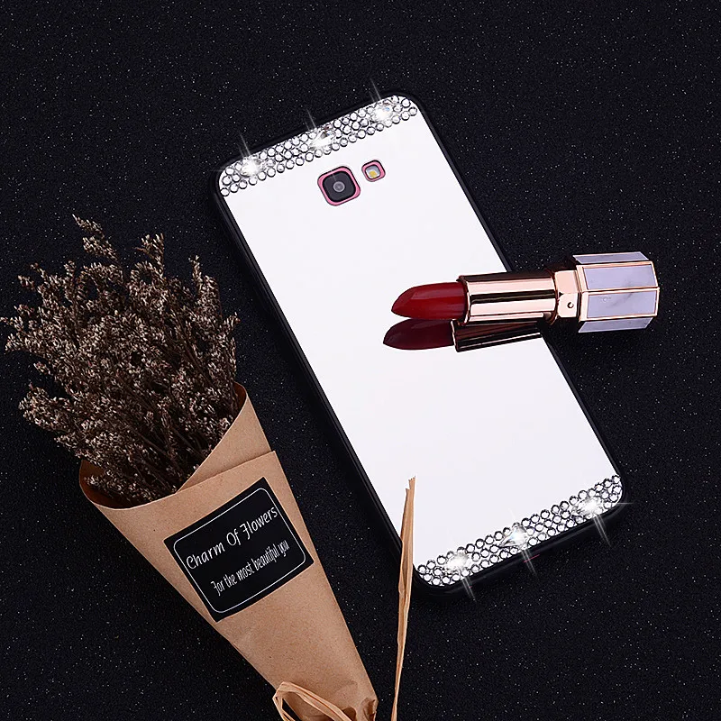 bling Mirror case for iphone X 7 plus 6 6s 8 XR XS MAX Silicone Soft cover Samsung Galaxy J4 PLUS J6 J8 A8 A6 + 2018 Coque |