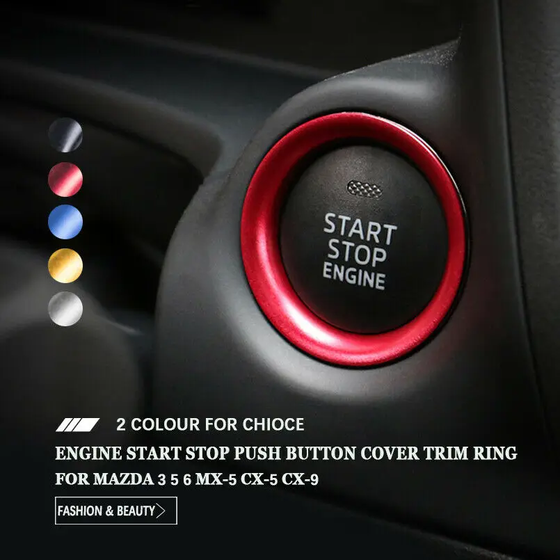 New Engine Start Stop Push Button Cover Trim Ring For Mazda 3 5 6 MX-5 CX-5 CX-9
New Engine Start Stop Push Button Cover Trim Ring For Mazda 3 5 6 MX-5 CX-5 CX-9