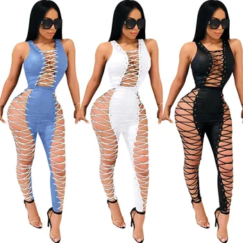 Sexy Slim Women Lace-up Jumpsuit Spaghetti Strap Club Playsuit Rompers Womens Jumpsuit Party Bodycon Overalls
Sexy Slim Women Lace-up Jumpsuit Spaghetti Strap Club Playsuit Rompers Womens Jumpsuit Party Bodycon Overalls