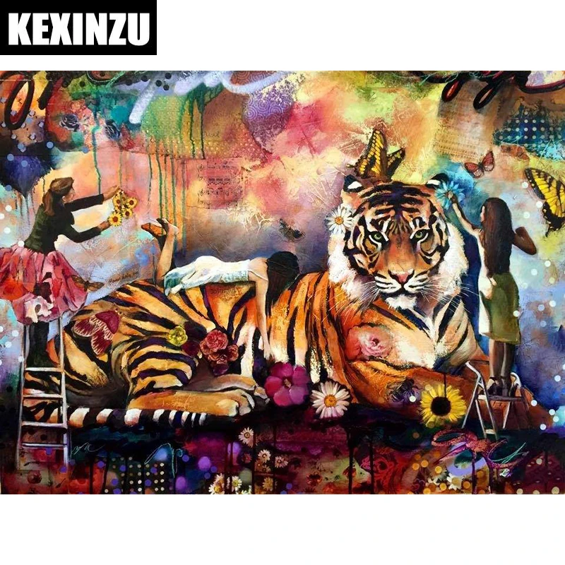 5d DIY diamond embroidery painting,tiger,Cross stitch full square mosaic Rhinestone paintings from crystals decoration 
5d DIY diamond embroidery painting,tiger,Cross stitch full square mosaic Rhinestone paintings from crystals decoration