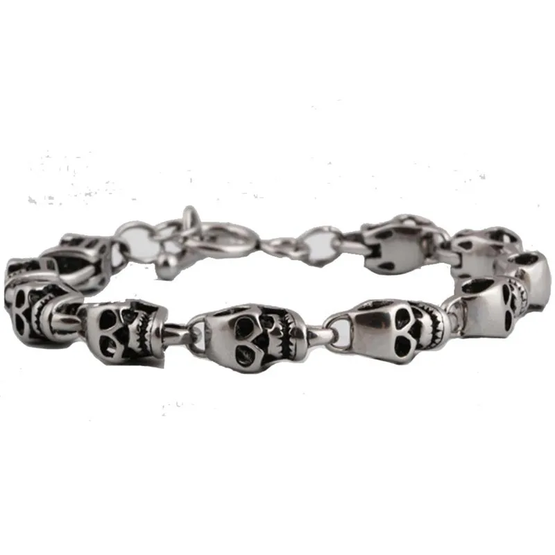 Skeleton Stainless Steel Bracelet Gothic Style Jewelry Personality Titanium Cloth Accessories
Skeleton Stainless Steel Bracelet Gothic Style Jewelry Personality Titanium Cloth Accessories
