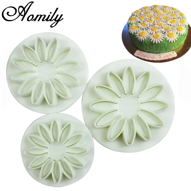 Aomily 3pcs/Set Sunflowers 3D Cookies Fondant Cutter Homemade Cake Pastry DIY Baking Embossed Chocolate Biscuit Mold Decorating
Aomily 3pcs/Set Sunflowers 3D Cookies Fondant Cutter Homemade Cake Pastry DIY Baking Embossed Chocolate Biscuit Mold Decorating