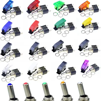 1Set 12V 20A Auto Car Boat Truck Illuminated Led Toggle Switch With Safety Aircraft Flip Up Cover Red Blue Green Yellow White 
1Set 12V 20A Auto Car Boat Truck Illuminated Led Toggle Switch With Safety Aircraft Flip Up Cover Red Blue Green Yellow White