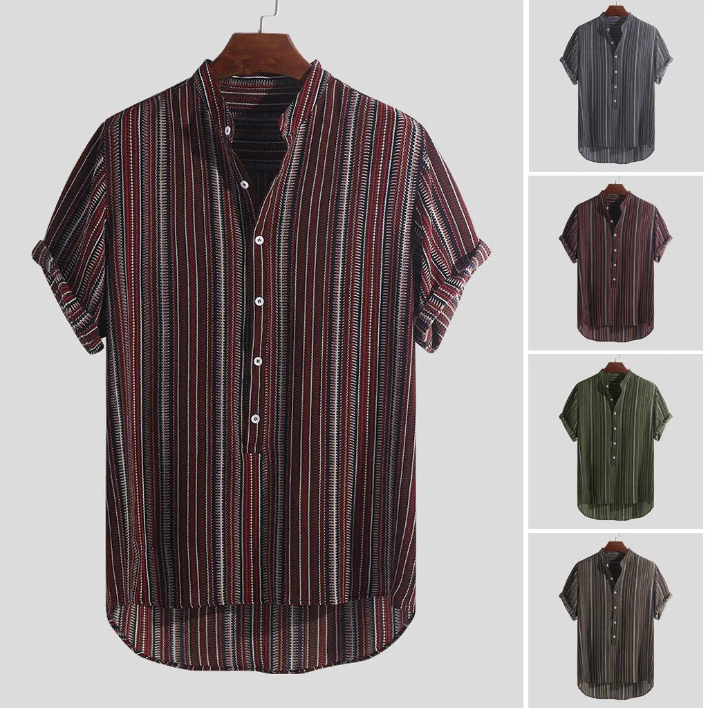 Men's Dark Color Summer Breathable Stripe Cool Shirt Thin Button Cotton Shirt short Sleeve Shirt
Men's Dark Color Summer Breathable Stripe Cool Shirt Thin Button Cotton Shirt short Sleeve Shirt