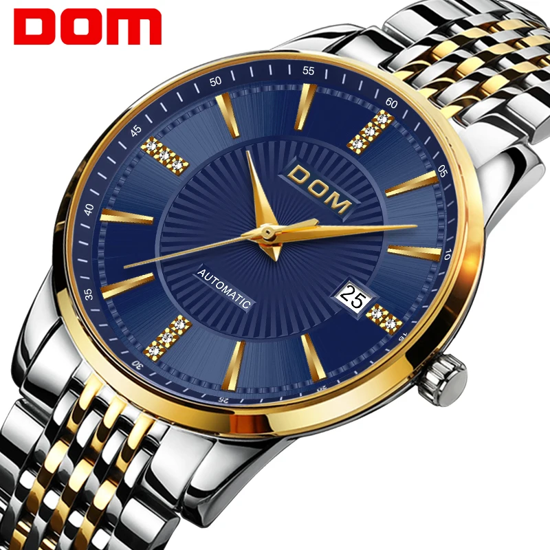 Men Watch DOM Automatic mechanical Sports Auto Date Luxury Brand Fashion Casual Watches Men's Wristwatch Clock M-79