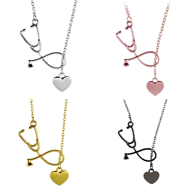 Chain Suspension Stethoscope Ketting Necklace Choker Women Lariat Heart Pendant Necklace Jewelry Nurse Medical Necklace Collares
Chain Suspension Stethoscope Ketting Necklace Choker Women Lariat Heart Pendant Necklace Jewelry Nurse Medical Necklace Collares