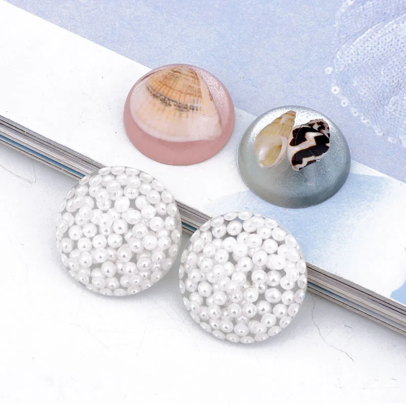 5pcs Fashion Shell Full Pearl Hairpin Ring Resin Patch Findings Diy Charms Make Stud Earring Cabochon Bead Hair Accessory
5pcs Fashion Shell Full Pearl Hairpin Ring Resin Patch Findings Diy Charms Make Stud Earring Cabochon Bead Hair Accessory
