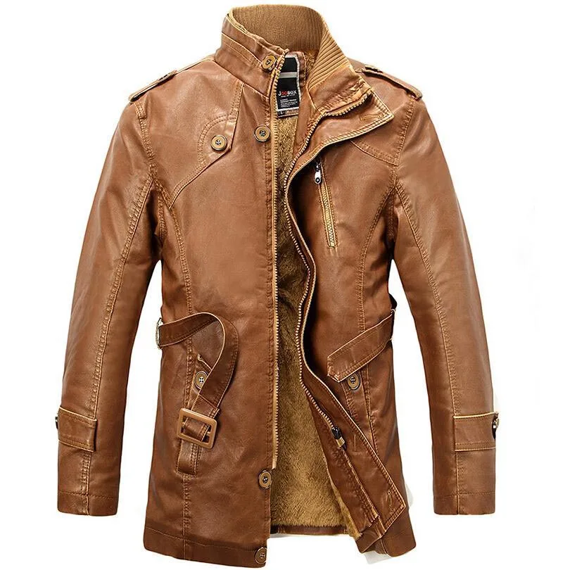 Winter PU Leather Jacket men long wool leather Standing Collar Jackets Coat Trench parka mens leather jackets and coats
Winter PU Leather Jacket men long wool leather Standing Collar Jackets Coat Trench parka mens leather jackets and coats