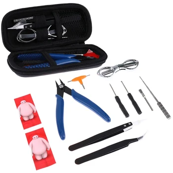 10pcs Vape Tool Kit Bag Pliers Ceramic Tweezer DIY Heating Wire Tool Folding Scissors Kits For E Cigarette RDA RTA Atomizer
10pcs Vape Tool Kit Bag Pliers Ceramic Tweezer DIY Heating Wire Tool Folding Scissors Kits For E Cigarette RDA RTA Atomizer
