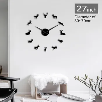 Deer Head 3D DIY Giant Size Adjustable Wall Clock Modern Deer Antler Acrylic Mirror Effect Clock Watch Kit Decoration Room Decor
Deer Head 3D DIY Giant Size Adjustable Wall Clock Modern Deer Antler Acrylic Mirror Effect Clock Watch Kit Decoration Room Decor