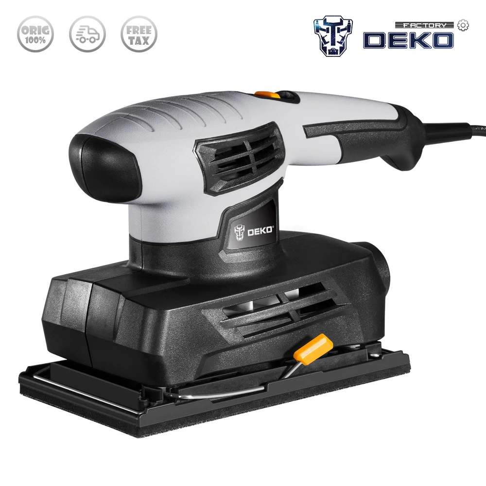 DEKO Sheet Sander with 15 Sheets of sandpaper and Dust exhaust Power Tools Electric Sander
DEKO Sheet Sander with 15 Sheets of sandpaper and Dust exhaust Power Tools Electric Sander