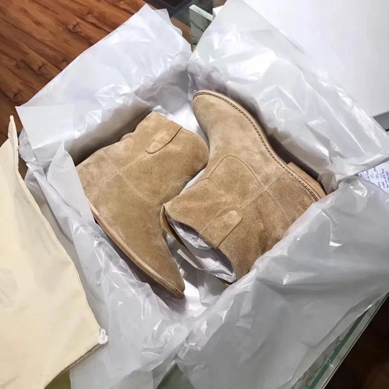Hidden Heel Boots Women Slip on Short Boots Female Flat Bottom Leather Bare Boots and Single Boots Retro Botas Mujer Invierno
Hidden Heel Boots Women Slip on Short Boots Female Flat Bottom Leather Bare Boots and Single Boots Retro Botas Mujer Invierno