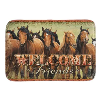 Home Decorative Doormats Welcome Friends Horse Door Mat Indoor Outdoor Mats Soft Lightness Short Plush Fabric Bathroom Mats
Home Decorative Doormats Welcome Friends Horse Door Mat Indoor Outdoor Mats Soft Lightness Short Plush Fabric Bathroom Mats