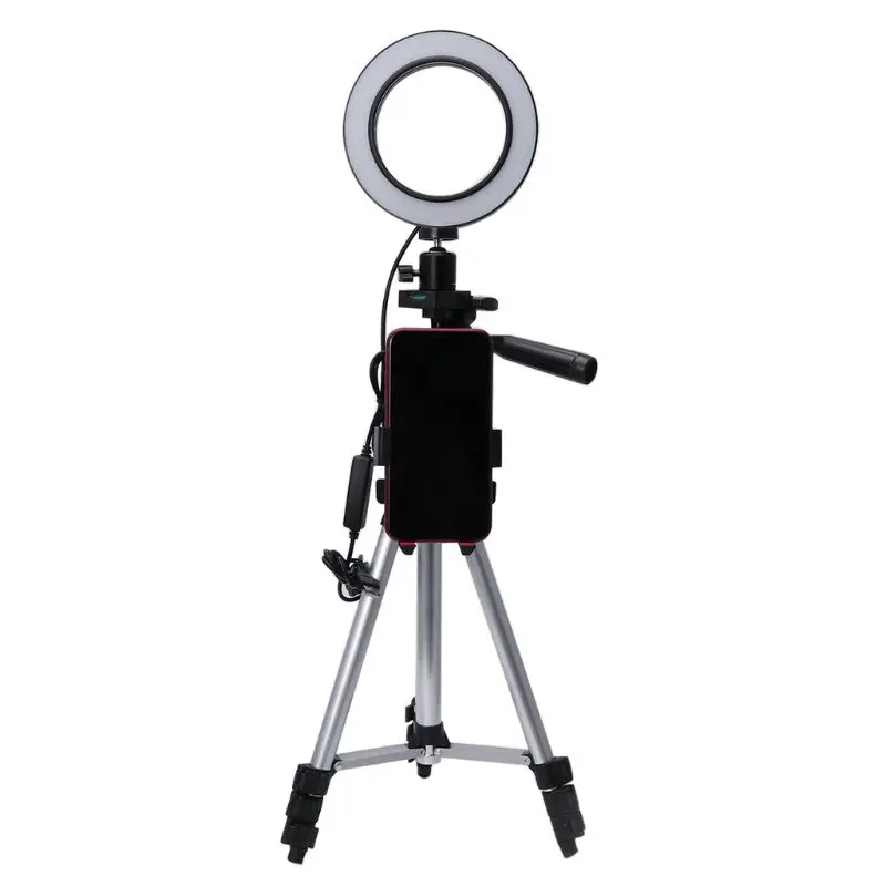 5.7" LED Fill Light Ring Dimmable Tripod Stand Phone Holder Desktop Camera Lamp YouTube Video Makeup Studio Photography
5.7" LED Fill Light Ring Dimmable Tripod Stand Phone Holder Desktop Camera Lamp YouTube Video Makeup Studio Photography