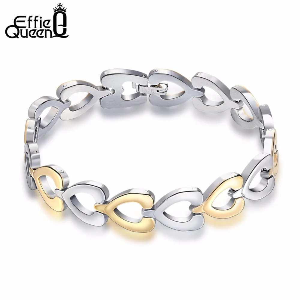 High Polished Stainless Steel Mens Bracelet Trendy Gold & Silver Hearts Link Chain Bracelets for Boy IB63
High Polished Stainless Steel Mens Bracelet Trendy Gold & Silver Hearts Link Chain Bracelets for Boy IB63