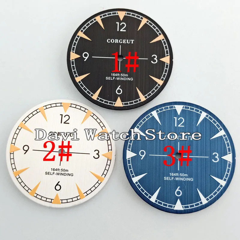 33.5mm Black/White/Blue Dial Fit Mingzhu 2813/3804 Miyota 82 Series Movement A875 | Наручные часы