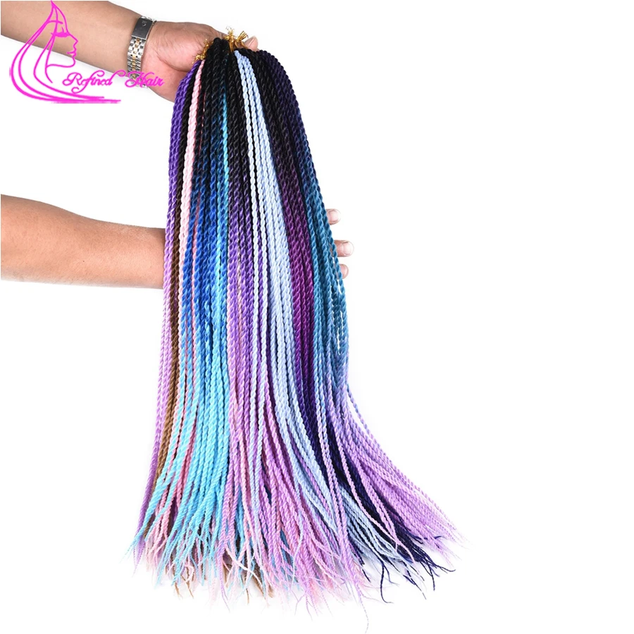 Refined Hair 24Inch Colorful Crochet Braids Senegalese Twist 30Roots Ombre Color Synthetic Braiding Hair For African American
Refined Hair 24Inch Colorful Crochet Braids Senegalese Twist 30Roots Ombre Color Synthetic Braiding Hair For African American