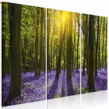 יקינתון שדה והדפסי נוף בד ציור מודולרי ציורי קיר אמנות קישוט תמונות ללא מסגרת(China)