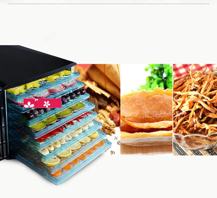 FVSTR DY001 8 trays Commercial Home Food Dehydrator Fruit Vegetable Herbal Meat Drying Machine Snacks Dryer
FVSTR DY001 8 trays Commercial Home Food Dehydrator Fruit Vegetable Herbal Meat Drying Machine Snacks Dryer