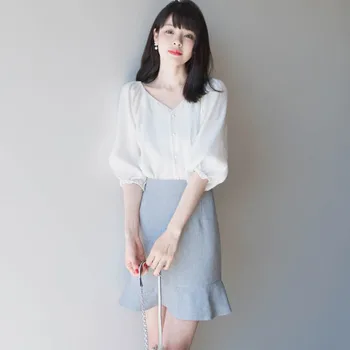 Spring Two Piece Set Pullover O-neck V-neck Single Breasted Tops Mini Solid Skirts Casual Women Sets Clothes Fashion And Brief
Spring Two Piece Set Pullover O-neck V-neck Single Breasted Tops Mini Solid Skirts Casual Women Sets Clothes Fashion And Brief