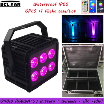 HOT Waterproof Wireless dmx battery powered led stage light with wifi & IR remote control 6*18w RGBWAUV 6 IN 1 flight case
HOT Waterproof Wireless dmx battery powered led stage light with wifi & IR remote control 6*18w RGBWAUV 6 IN 1 flight case