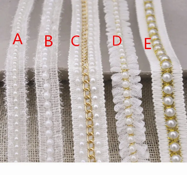 Fashion 5 Yard/Lot White chiffon beaded lace trim DIY ribbon clothes dress skirt hem cuff collar decoration accessory lace fabri
Fashion 5 Yard/Lot White chiffon beaded lace trim DIY ribbon clothes dress skirt hem cuff collar decoration accessory lace fabri