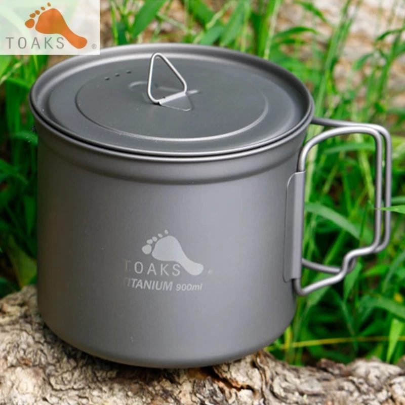 Toaks 900ml Titanium Camping Cookware Boiling Pot Outdoor Cooking Pots Lightweight for Travel Hiking Camping POT-900-D115
Toaks 900ml Titanium Camping Cookware Boiling Pot Outdoor Cooking Pots Lightweight for Travel Hiking Camping POT-900-D115