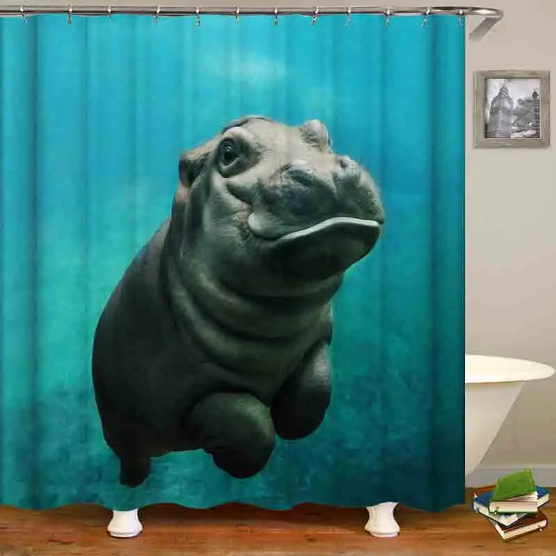 Cute hippo in the water Shower Curtains Design Creative Shower Curtain Bathroom Waterproof Polyester Fabric
Cute hippo in the water Shower Curtains Design Creative Shower Curtain Bathroom Waterproof Polyester Fabric