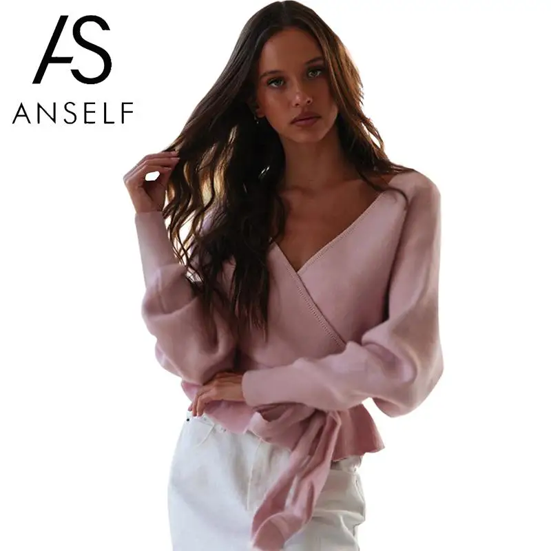 New Sexy Women Winter Sweater Solid Color Deep V Neck Backless Tie Waist Pullover Spring Fall Knitwear Thin Sweaters For Women
New Sexy Women Winter Sweater Solid Color Deep V Neck Backless Tie Waist Pullover Spring Fall Knitwear Thin Sweaters For Women