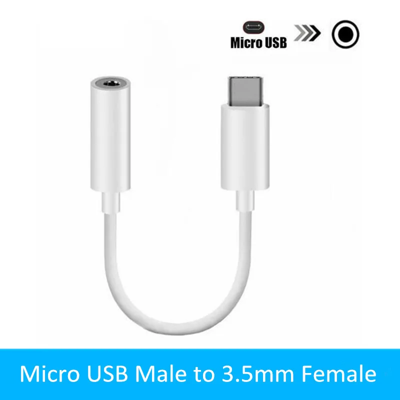 12cm Mirco to 3.5mm Earphone Cable Adapter Mirco USB male To 3.5 AUX Audio Female Jack For Mobile Phone
12cm Mirco to 3.5mm Earphone Cable Adapter Mirco USB male To 3.5 AUX Audio Female Jack For Mobile Phone