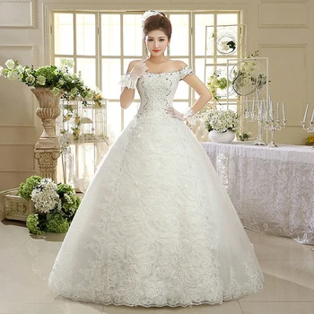 Lace Short Sleeve Boat Neck Wedding Dresses 2019 New Fashion Elegant Princess Appliques Sequined Gown Customized Bridal Dress
Lace Short Sleeve Boat Neck Wedding Dresses 2019 New Fashion Elegant Princess Appliques Sequined Gown Customized Bridal Dress