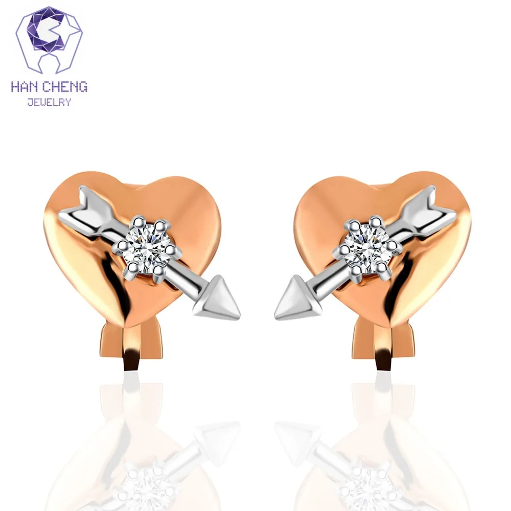HanCheng New Fashion Cupid Arrow Heart Copper Golden Plated CZ Zircon Gem Stone Clip Earrings For Women Jewelry brincos bijoux
HanCheng New Fashion Cupid Arrow Heart Copper Golden Plated CZ Zircon Gem Stone Clip Earrings For Women Jewelry brincos bijoux