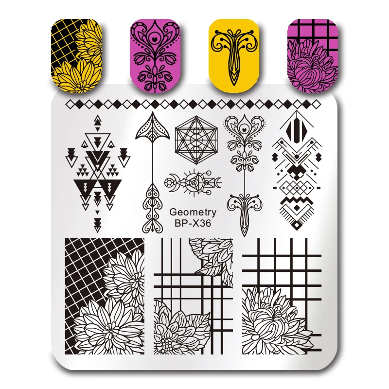 BORN PRETTY Geometry Square Stamping Template Negative Space French Letters Fishnet Lines Nail Stamp Polish Plate Tools Manicure
BORN PRETTY Geometry Square Stamping Template Negative Space French Letters Fishnet Lines Nail Stamp Polish Plate Tools Manicure