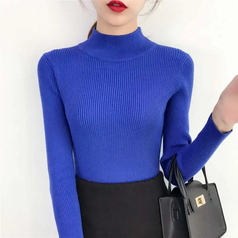 Sweater women's new autumn and winter plus velvet thick half-high collar pullover sweater long-sleeved warm bottoming shirt
Sweater women's new autumn and winter plus velvet thick half-high collar pullover sweater long-sleeved warm bottoming shirt