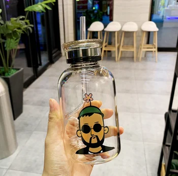 Creative Double cover Heat Resistant Couple Glass Bottle Sport Outdoor Home Office Korean Style Kettle Drinkware Best Gift LF170
Creative Double cover Heat Resistant Couple Glass Bottle Sport Outdoor Home Office Korean Style Kettle Drinkware Best Gift LF170