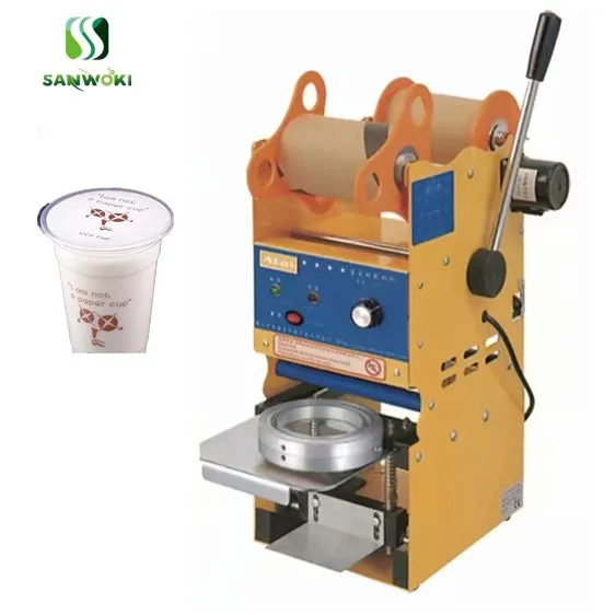 Semi-Automatic Bubble Tea Plastic Cup Sealing Machine cups capper machine with handle cup sealer for milk tea shop 95mm 75mm cup
Semi-Automatic Bubble Tea Plastic Cup Sealing Machine cups capper machine with handle cup sealer for milk tea shop 95mm 75mm cup