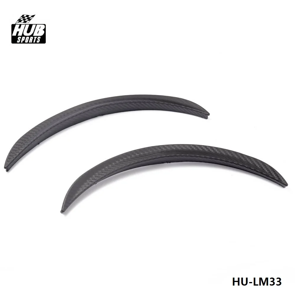 Hubsports - 1 Pair 13" Carbon Texture Diffuser Fender Flares Lip For Chevy Wheel Wall Panel HU-LM33