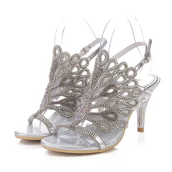 2019 New Silver Boho Style Large Size Peacock Pattern Stiletto Sandals with Rhinestone Sandals Open Toe High Heels 8CM
2019 New Silver Boho Style Large Size Peacock Pattern Stiletto Sandals with Rhinestone Sandals Open Toe High Heels 8CM