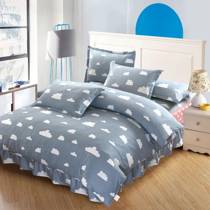 Hot sell 4pcs Adults Twin full Queen King Size White clouds Bed skirt Duvet Cover PillowCase 100%Cotton white Gray Bedding Sets
Hot sell 4pcs Adults Twin full Queen King Size White clouds Bed skirt Duvet Cover PillowCase 100%Cotton white Gray Bedding Sets