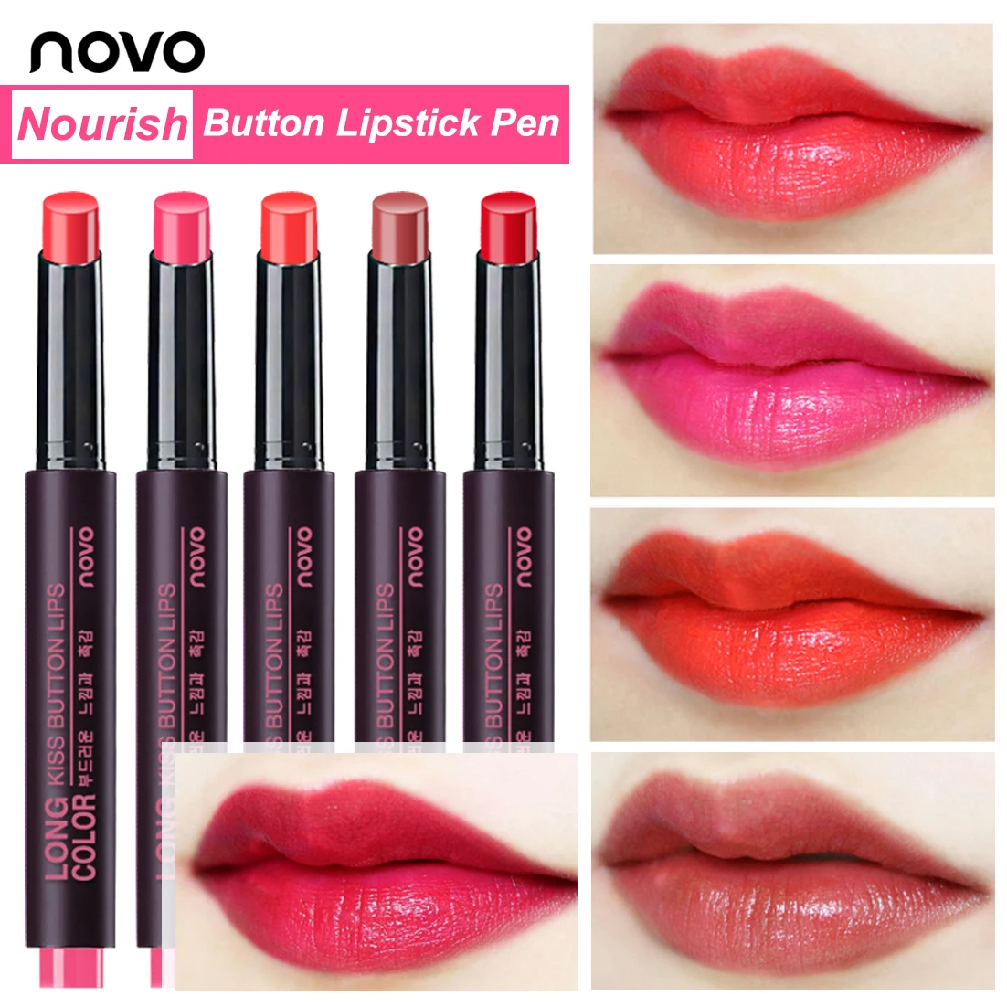 NOVO 10 Colors Lipstick Pencil Nutrition Moisturizier &Matte Button Tubule Lip Stick Makeup Kiss Rouge Longlasting Cosmetics 1PC
NOVO 10 Colors Lipstick Pencil Nutrition Moisturizier &Matte Button Tubule Lip Stick Makeup Kiss Rouge Longlasting Cosmetics 1PC
