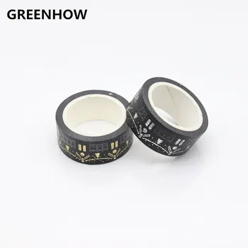 GREENHOW Gold Foil Gilded Paper Tapes Print Scrapbooking Christmas DIY Sticky Deco Masking Japanese Washi Tape 1010
GREENHOW Gold Foil Gilded Paper Tapes Print Scrapbooking Christmas DIY Sticky Deco Masking Japanese Washi Tape 1010
