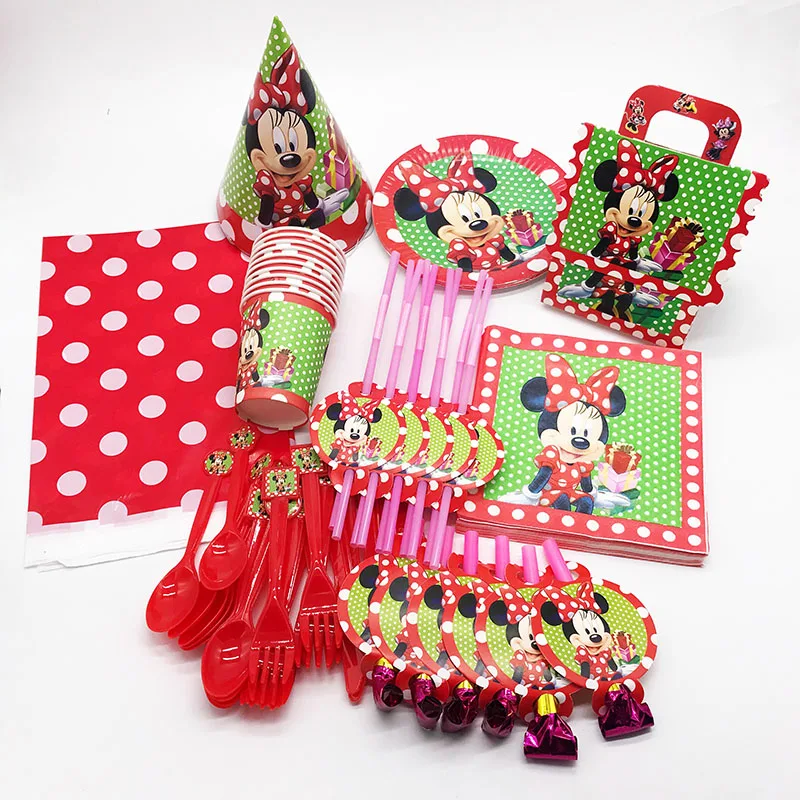 105pcs/pack Minnie Mouse theme disposable tableware sets plates cups napkins banners straws Minnie birthday party decorations
105pcs/pack Minnie Mouse theme disposable tableware sets plates cups napkins banners straws Minnie birthday party decorations