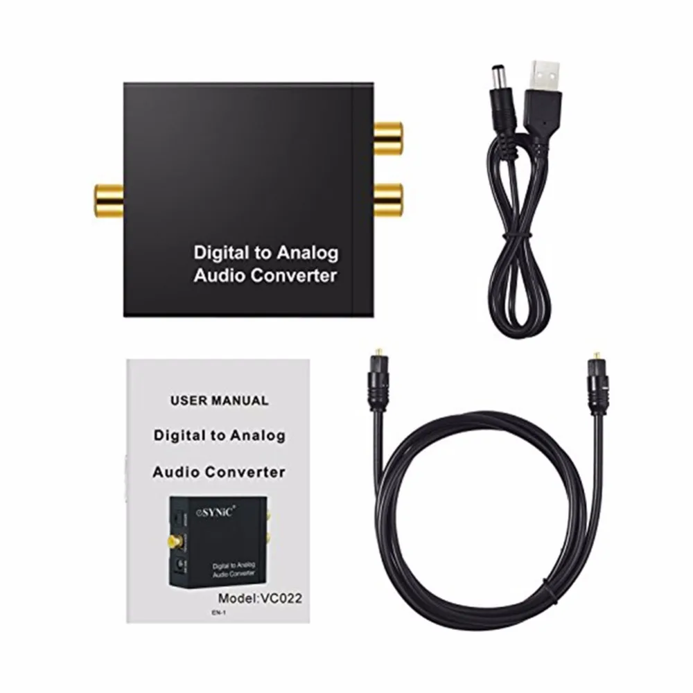 3.5mm Jack Digital to Analog Audio Converter Optical SPDIF Coaxial to Stereo L/R RCA Output Audio Adapter
3.5mm Jack Digital to Analog Audio Converter Optical SPDIF Coaxial to Stereo L/R RCA Output Audio Adapter
