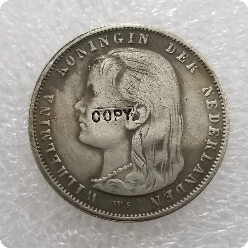 1896 NETHERLANDS 1 GULDEN COIN COPY commemorative coins-replica coins medal coins collectibles
1896 NETHERLANDS 1 GULDEN COIN COPY commemorative coins-replica coins medal coins collectibles