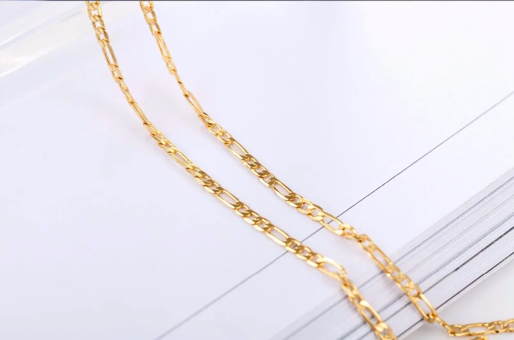 Bulk Wholesale 2mm 18KGF Stamped Gold Color Fashion Women's Italian Figaro Chains Necklace for Pendant 16-30" 40cm-75cm
Bulk Wholesale 2mm 18KGF Stamped Gold Color Fashion Women's Italian Figaro Chains Necklace for Pendant 16-30" 40cm-75cm