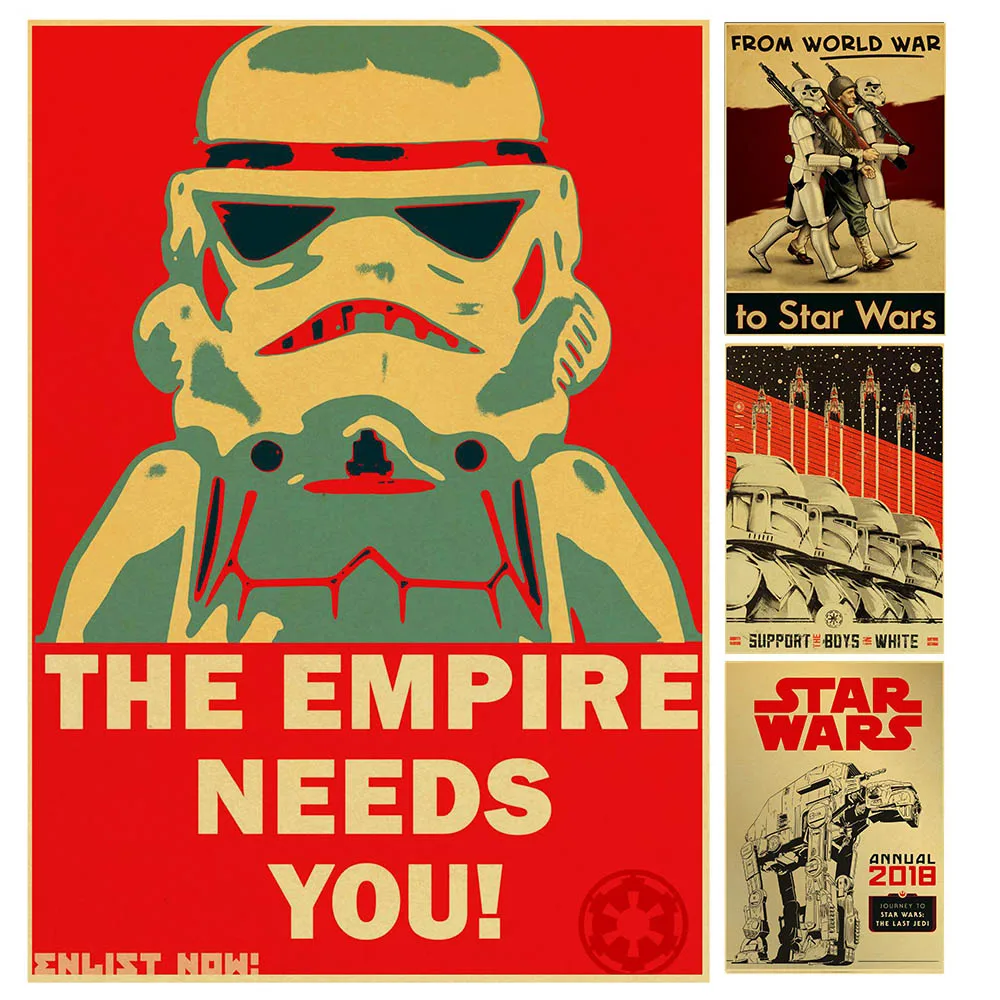 Science fiction movie series STAR WARS high quality Retro Poster Vintage poster Wall Decor For Home Bar Cafe for kid room
Science fiction movie series STAR WARS high quality Retro Poster Vintage poster Wall Decor For Home Bar Cafe for kid room